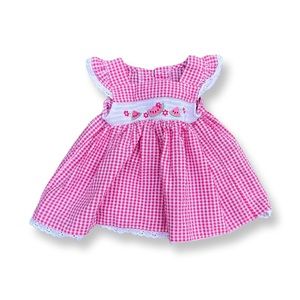 COPY - Pink and White Gingham and Watermelon dress size 18 months